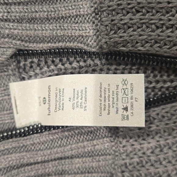 Lululemon Knit Zip-Up Sweater size xs/s - Picture 2 of 7